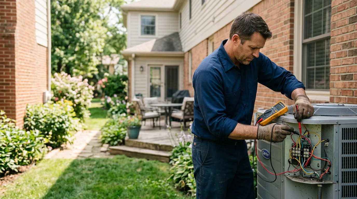 HVAC technician working near Sellersburg, IN